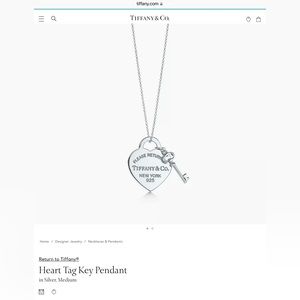 Tiffany and Co. Return to Tiffany®
Heart Tag Key Pendant